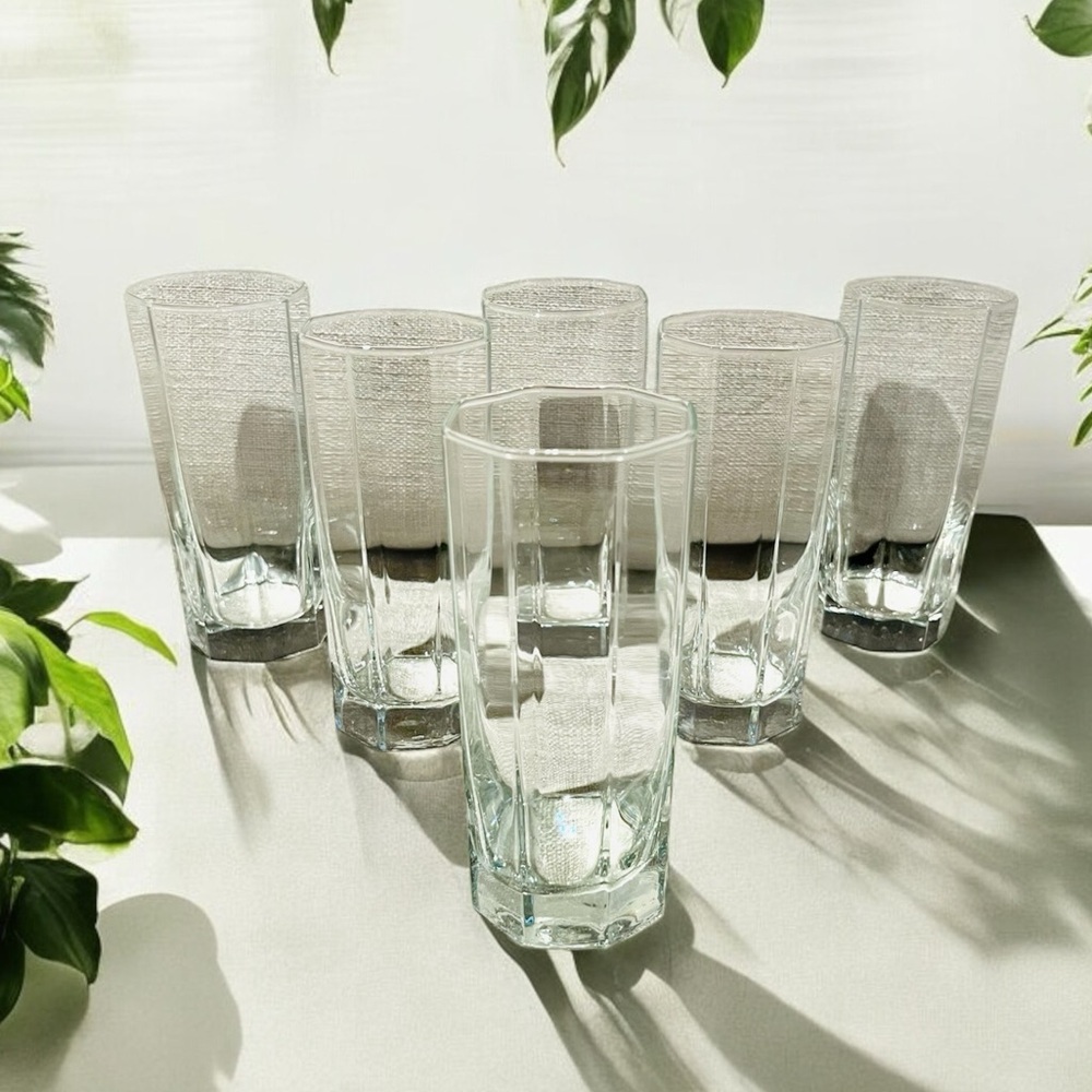 6 vintage Liminarc France Octome Juice glasses